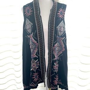JOHNNY WAS LOS ANGELES VEST CARDIGAN SZ M